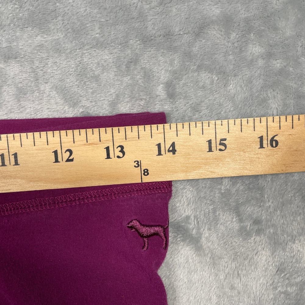 Victoria's Secret PINK Yoga Leggings Womens Medium Purple Love Pink Graphic - Picture 6 of 9